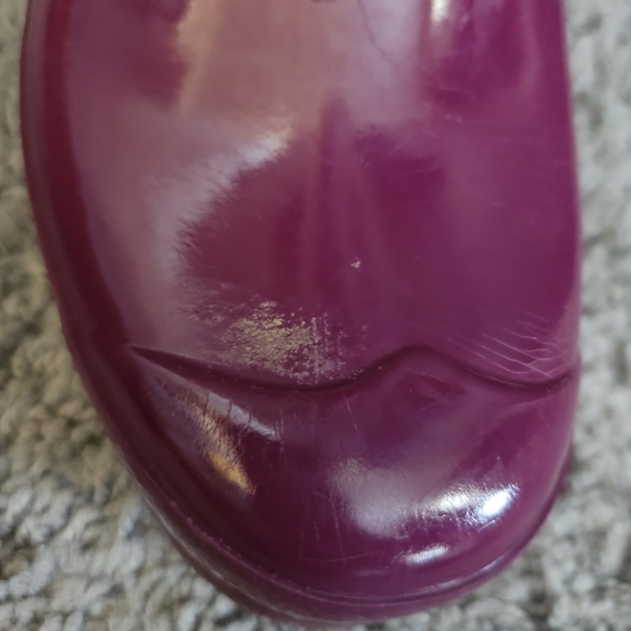 Hunter Tall Glossy Violet Rain Boots Sz 5 - Picture 13 of 15
